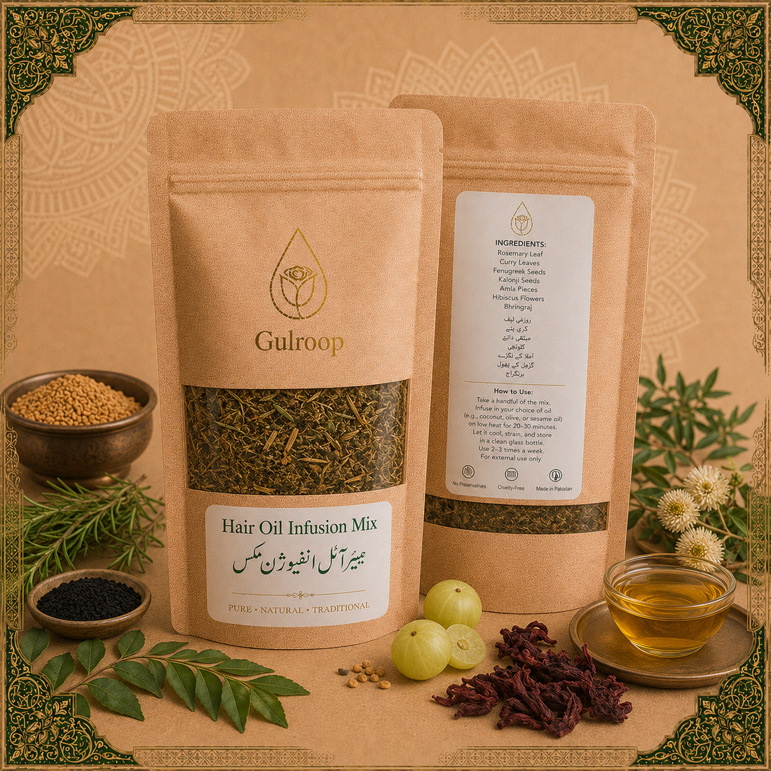 Hair Oil Infusion Mix – khalis hair care by Gulroop Pakistan