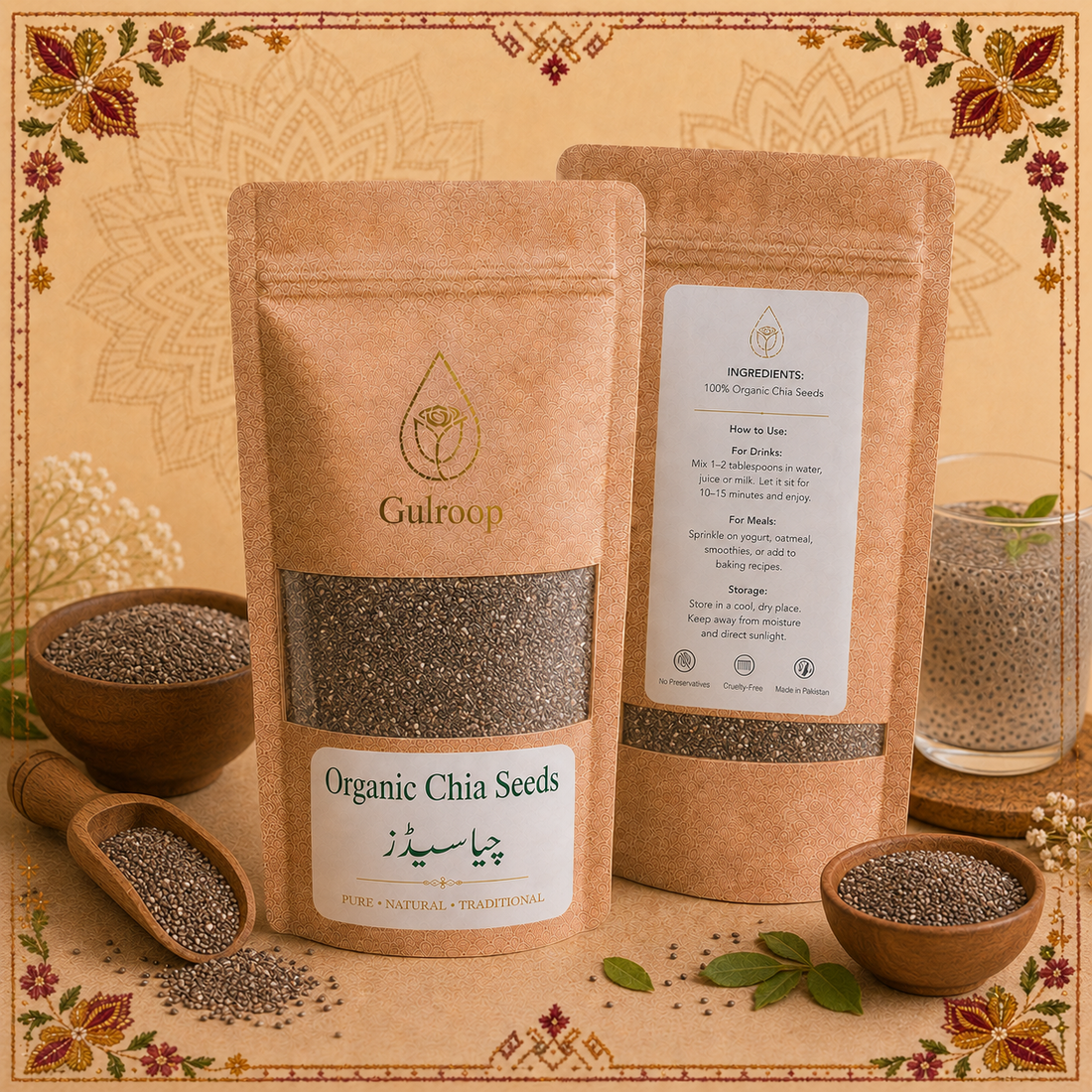 Organic Chia Seeds – khalis pure seed by Gulroop Pakistan