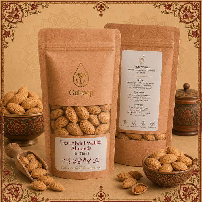 Desi Abdul Wahidi Almonds (In-Shell) – khalis dry fruit by Gulroop Pakistan