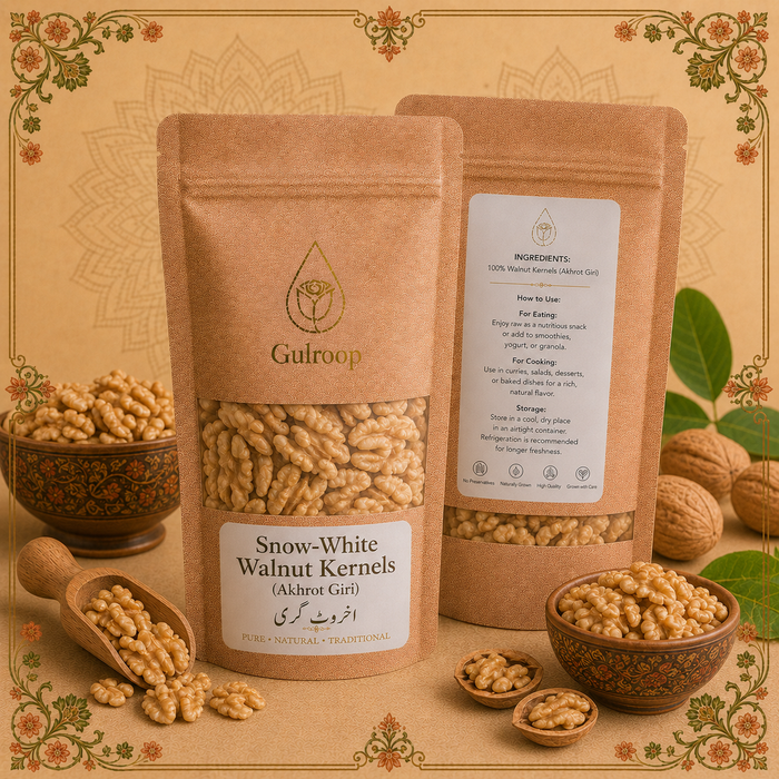 Snow-White Walnut Kernels (Akhrot Giri) – khalis dry fruit by Gulroop Pakistan