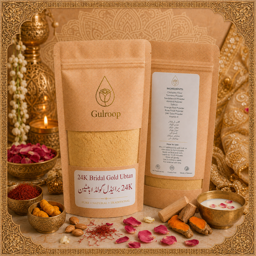 24K Bridal Gold Ubtan – khalis skincare by Gulroop Pakistan