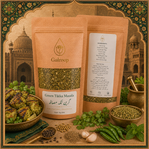 Green Tikka Masala – khalis spice blend by Gulroop Pakistan